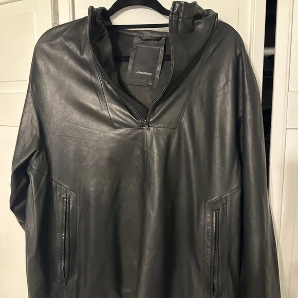 J.Lindeberg Black Leather Men's Jacket - Picture 3 of 6